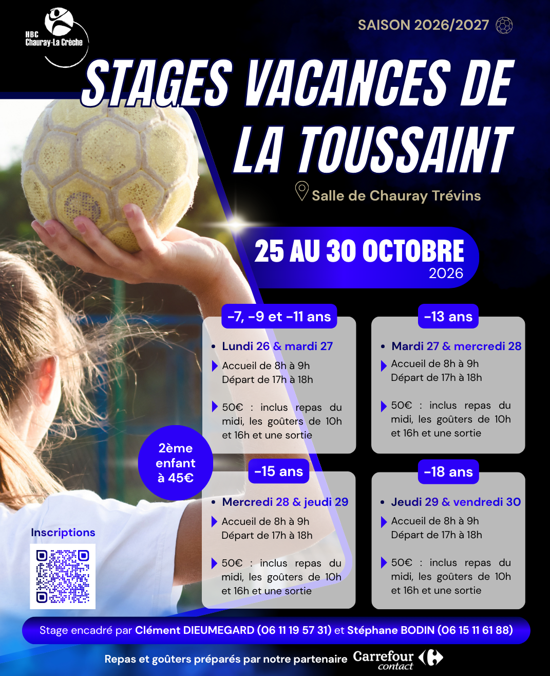 🤾‍♂️ LES STAGES VACANCES DE TOUSSAINT ARRIVENT AU HBCLC ! 🤾‍♀️
